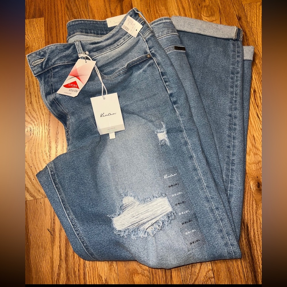 Plus Size KanCan™ Boyfriend High Rise Ripped Jean 20W NWT